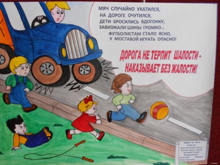 Плакат на тему безопасность на дороге