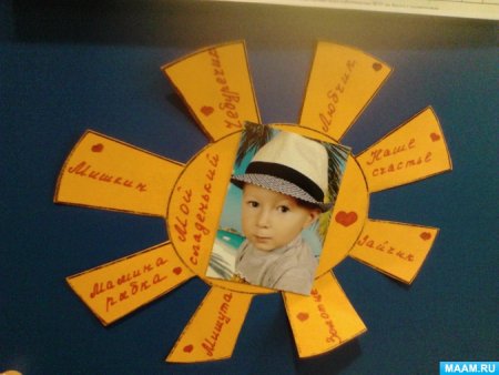 Рисование ладошками солнце