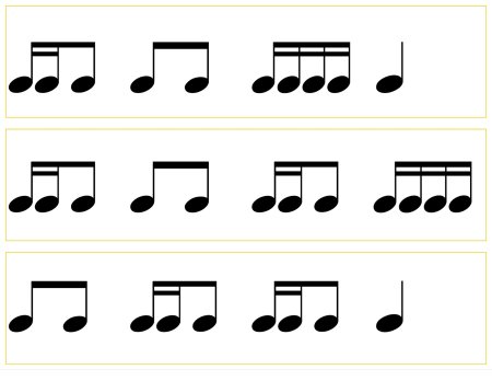 Ритмические карточки Триоль