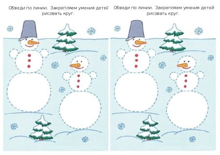 Трафарет снеговика для рисования