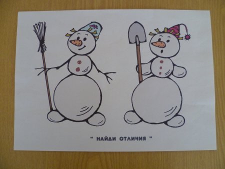 Рисование пальчиками Снеговик