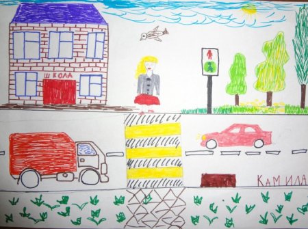 Рисунки по ПДД В детском саду на выставку