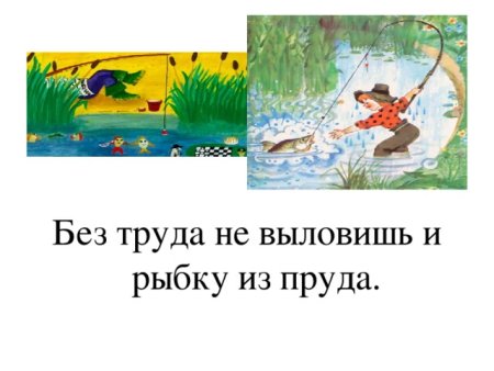 Без труда не выловишь и рыбку