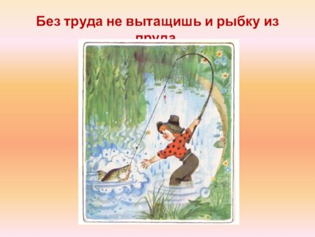 Без труда и рыбку из пруда пословица