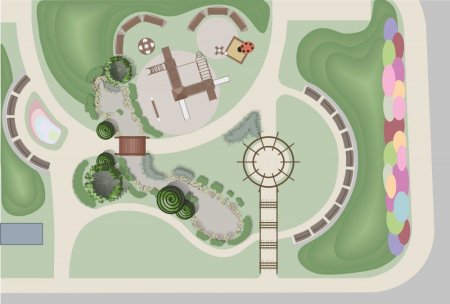 Школьный двор рисунок