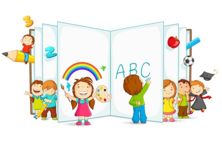 Фон для буклета для детского сада к школе