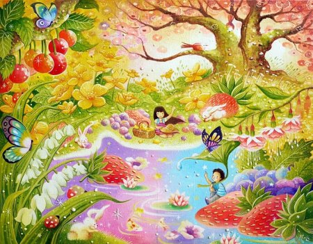 Волшебный сад иллюстрация