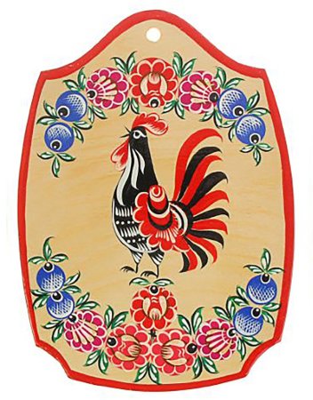 Элемент Городецкой росписи "Городецкий фазан"