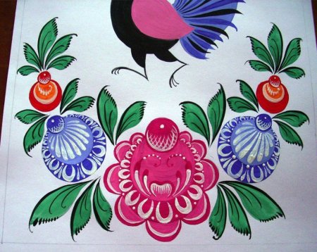 Городецкая кистевая роспись