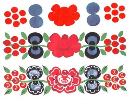 Городецкая роспись подмалевок теневка оживка