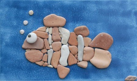 Аппликация из камушек