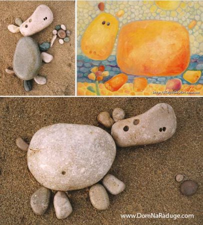 Фигурки из камушек