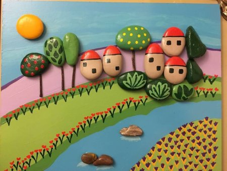 Панно из камешков