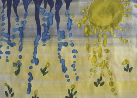 Рисование Весенняя капель