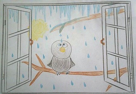 Рисунок на тему Весенняя капель