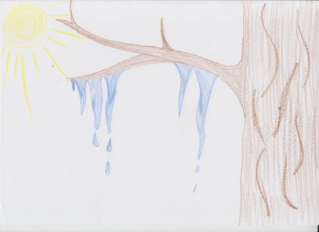 Детские рисунки подснежники