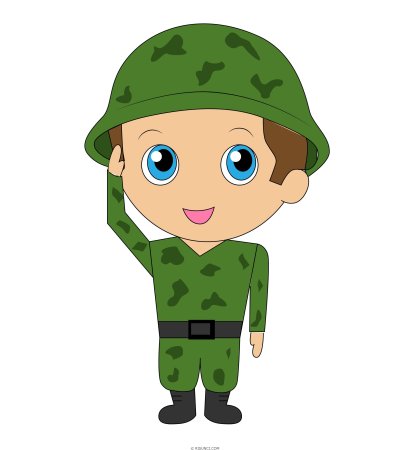 Мультяшный военный