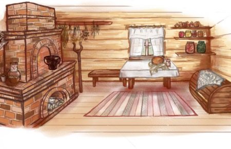 Иллюстрация русской избы
