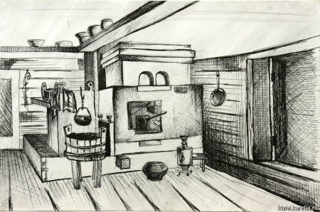 Красный угол в русской избе рисунки 5 класс