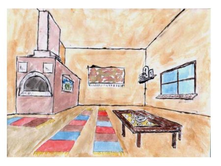 Убранство русской избы рисунки