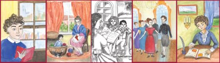 Пушкин в детстве рисунки