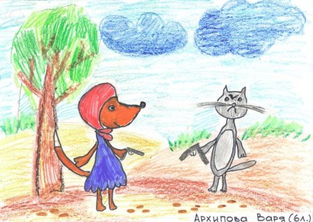 Детские рисунки мультфильмов