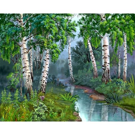 Рисование Березовая роща