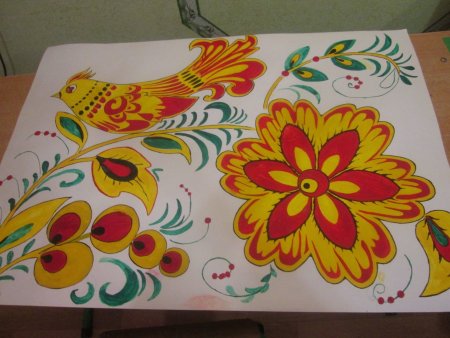 Аппликация Хохлома