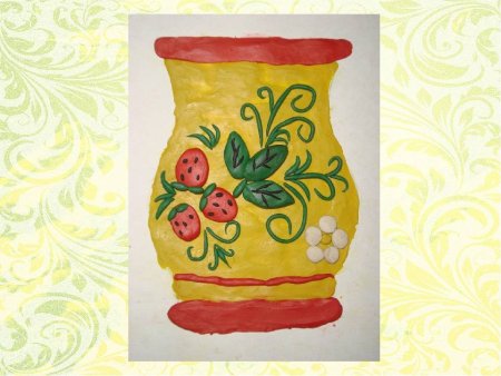 Хохломская роспись тарелки в подготовительной группе