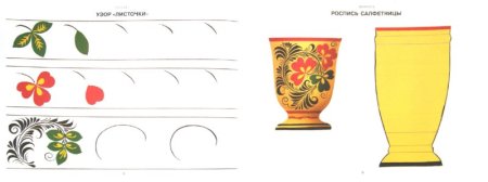 Растительные элементы хохломской росписи