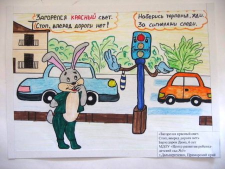 Название рисунка на тему ПДД