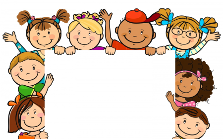 Веселые дети на прозрачном фоне