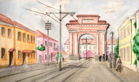 Рисование улиц исторического города
