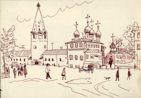 Рисунки старой Москвы детские