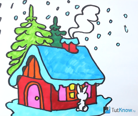 Зимний домик для детей