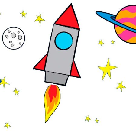 Ракета для рисования для детей