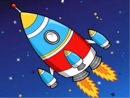 Ракета в космосе для детей