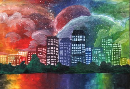 Мирные города детский рисунок