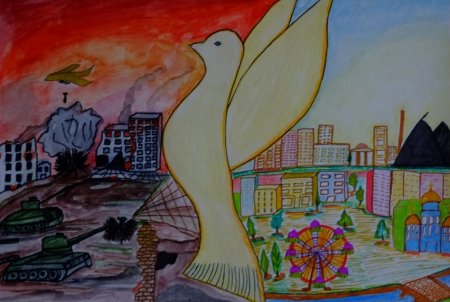Мирные города детский рисунок