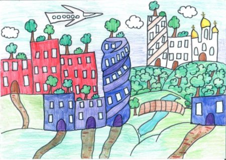 Мирные города рисунок