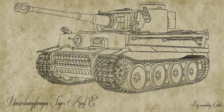Нарисовать танк тигр 2