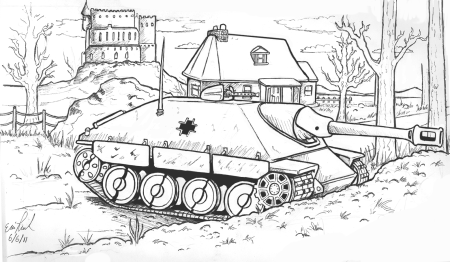 Раскраска танк ворд оф танк