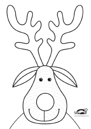 Мордочка оленя трафарет