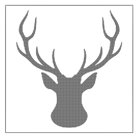 Голова оленя трафарет для вырезания