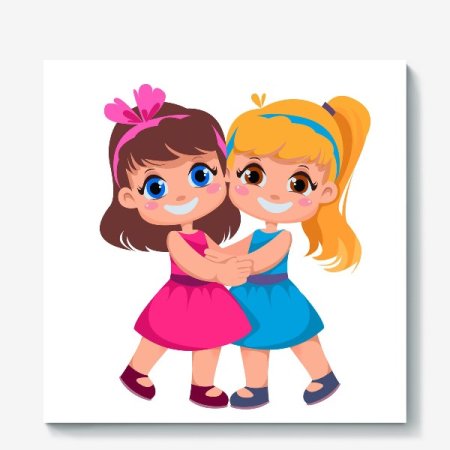 Подруги иллюстрация