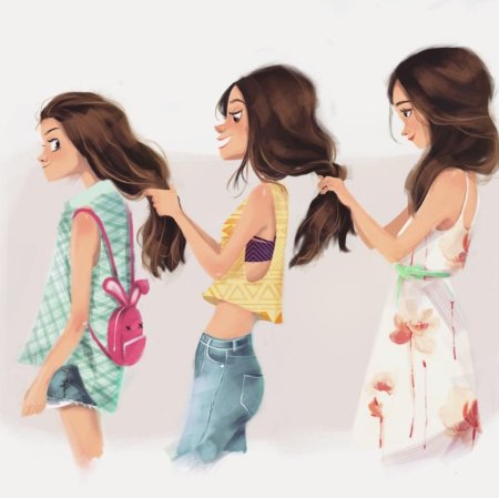 Трафарет подружки