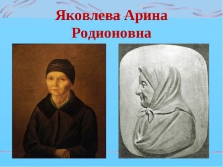 Портрет няни Пушкина Арины Родионовны