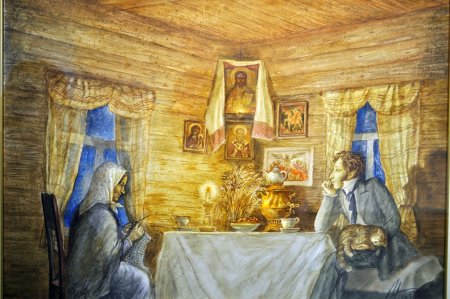 Арина Родионовна рассказывает сказки Пушкину