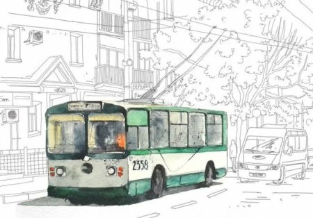 Рисование городского транспорта
