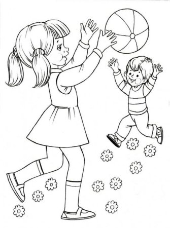 Раскраска пляж